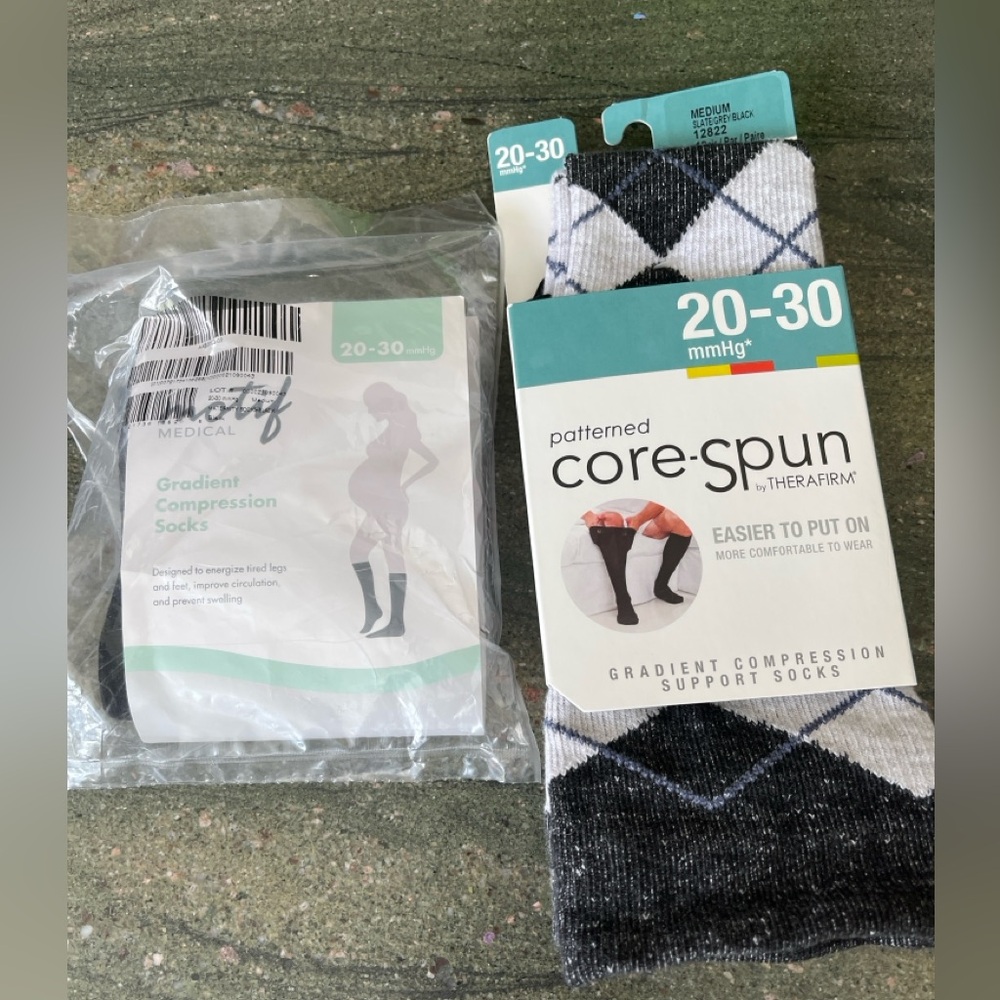 20–30mmHg Compression Socks Bundle (2 Pairs) Medical Grade Support